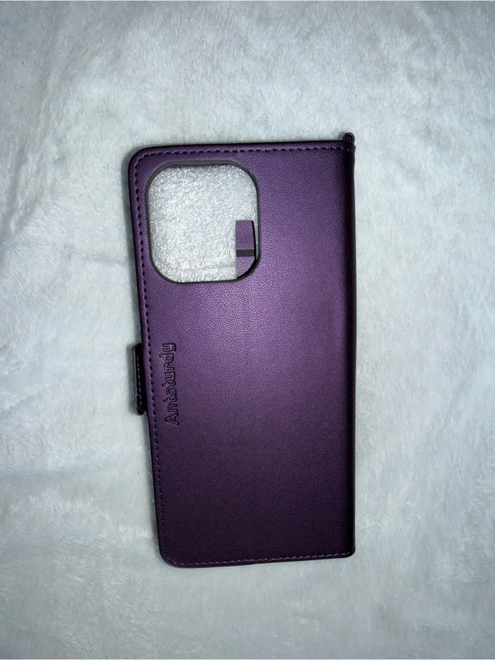 Purple Wallet iPhone 15 Case with Card Slots